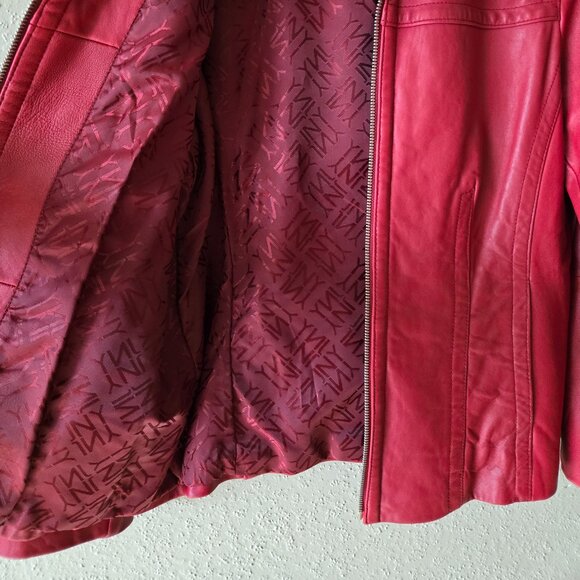 Red Leather Coat - Picture 5 of 6